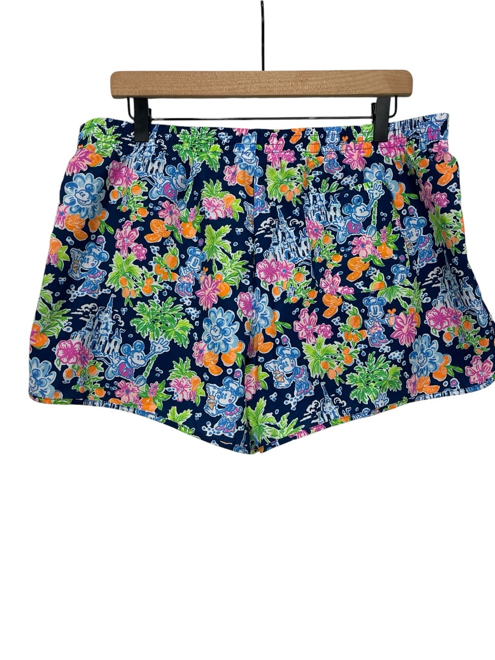 Lilly Pulitzer Disney Mickey Minnie Shorts Athletic Swim Blue Size XL - Picture 4 of 8